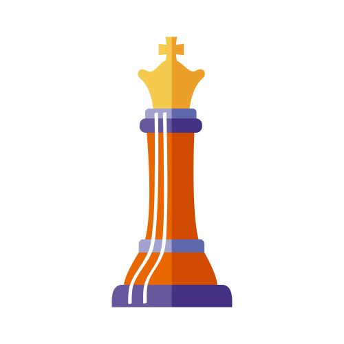 king chess piece isolated icon